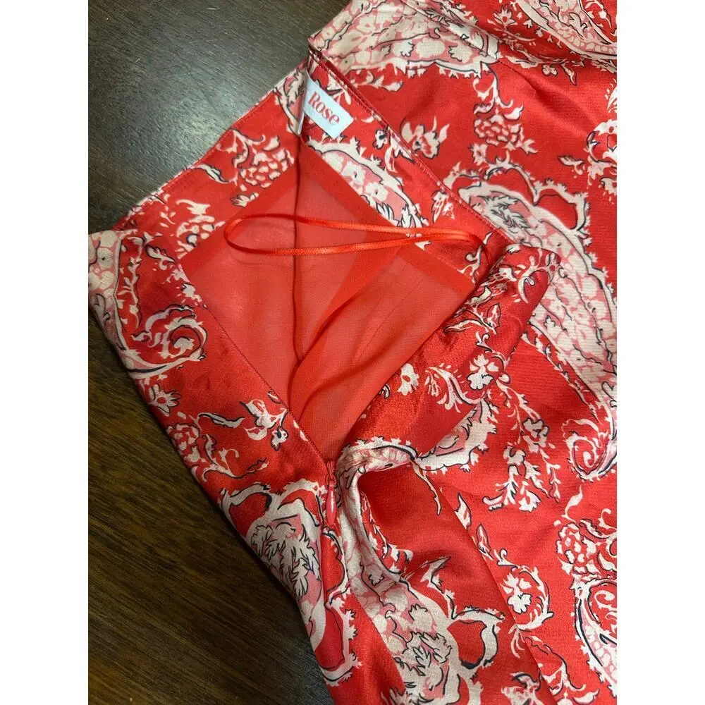 Western Y2K Coquette Babydoll Top Skirt Set Women Small Lace Paisley Boho Silky - Picture 14 of 16